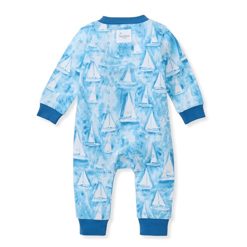 Image of Burt's Bees Baby unisex-baby Sleep & Play, Organic One-piece Romper-jumpsuit Pj, Zip Front Footed Pajama
