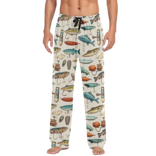 Image of Fisyme Mens Pajama Pants Men's Pajama Bottoms Soft Sleep Lounge Pj Pants