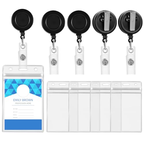Porte-badges avec clips rétractables pour employés de bureau et étudiants