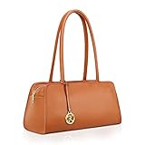 Kattee Leather Purses and Handbags for Women Small Top-handle Tote Bag Satchel Shoulder Bags Brown