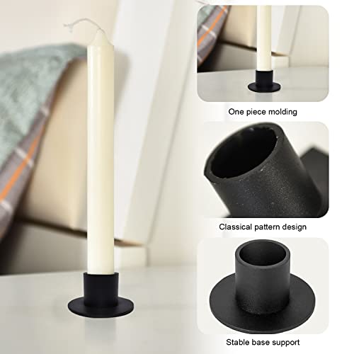 NINVVS 2 Black Iron Retro Candlesticks, Perfect for Special Occasions Wedding, Birthdays, Parties, Weddings, Christmas Decorations - Image 3