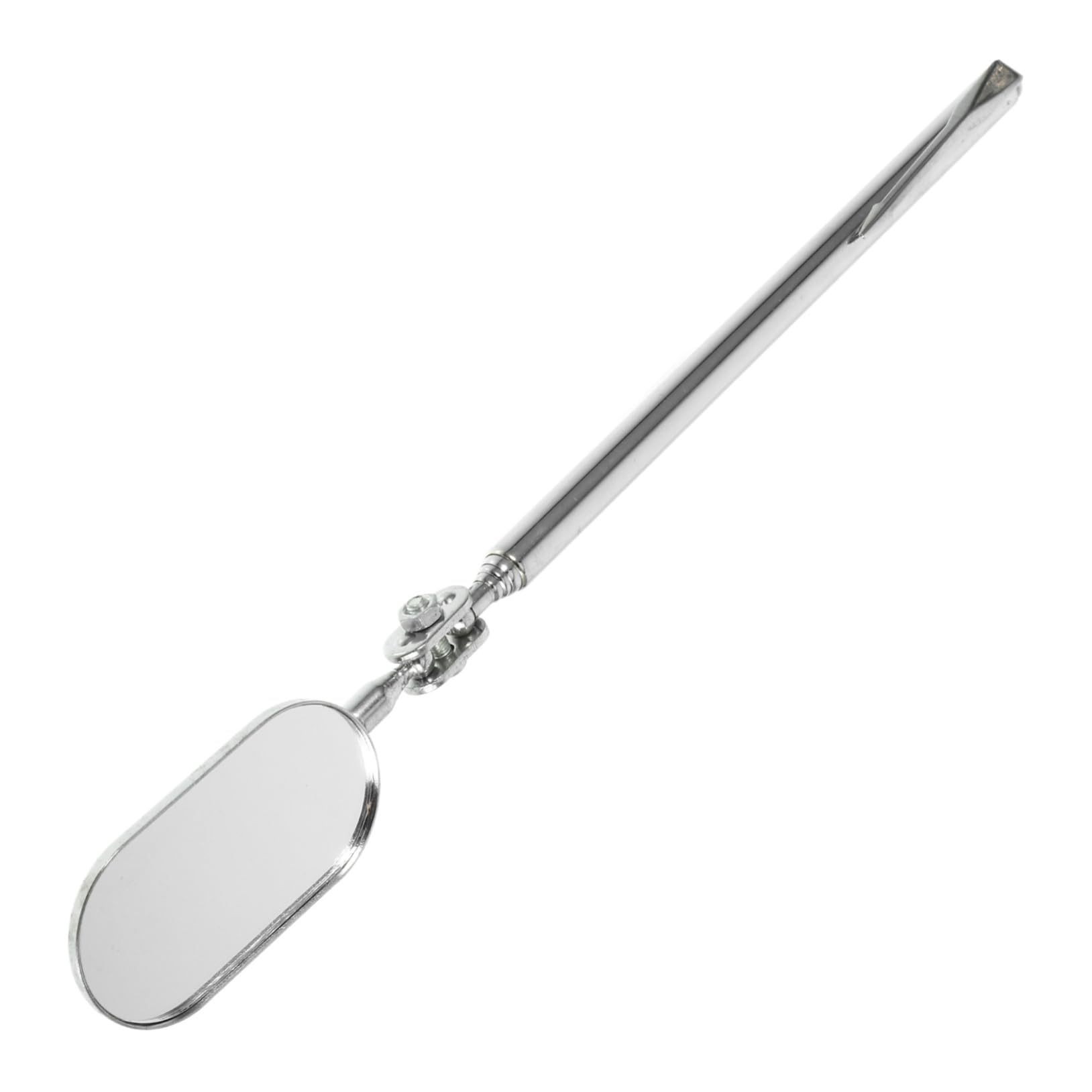 FUNOMOCYA Stainless Steel Mechanics Inspection Mirror Glass Small Mechanics Inspection Mirror Telescoping Inspection Mirror for Mechanics Silver