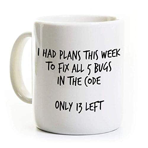 Amazon.com: Debugging Coffee Mug - Gift for Software Developer : Home ...