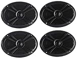 (2) Pairs of Rockville RMSTS69B 6x9 Waterproof Marine Boat Speakers 2-Way Black Totaling 2000W - Truly Marine Grade Withstands Salt Spray, Water, and Sunlight