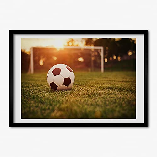 Cadre photo MDF 70x50 cm Tulup Tableau moderne motif balle sur le gazon