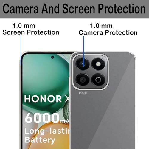 Image of Amazon Brand - Solimo for Honor X7C 5G Premium Transparent Soft Silicon Crystal Clear Back Cover [Transparent]