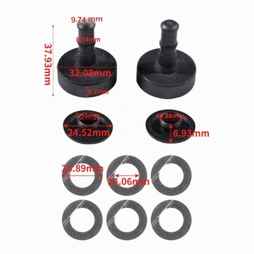 CANTONDZ Reibbeläge Set Reibungspad-Set Kompatibel mit Alko Aks 2004 3004 3504 Caravan Stabilisator vorne hinten Pads & seitliche Reibungspads 1220755 691418
