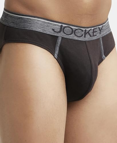 Image of Jockey 8044 Men's Super Combed Cotton Rib Solid Brief with Ultrasoft Waistband