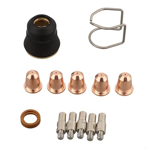 Essential 13pcs Plasma Cutter Torch consumible Kit para Trafimet S25 S45 incluyendo electrodo PR0110 PD0116-08 Boquilla Shield Cup PC0116 Difusor PE0106