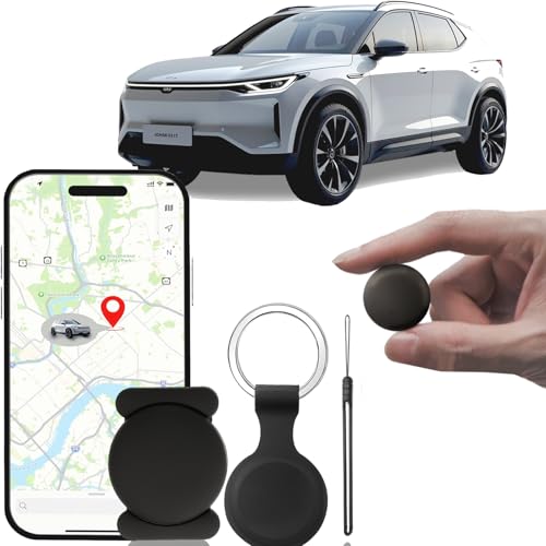 GPS Tracker for Cars (Only Android) Strong Magnetic, No Monthly Fee, Waterproof, 365-Day Battery, Mini & Hidden Vehicle Tracker (Black 1 set)