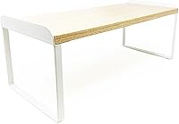 Vista 15 de Mitus Organizador y almacenamiento de estantes, estante de madera escalonada para encimera de cocina, encimera de baño, armario de despensa