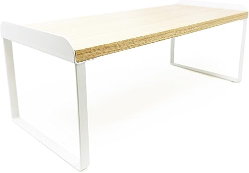 Mitus Organizador y almacenamiento de estantes, estante de madera escalonada para encimera de cocina, encimera de baño, armario de despensa,