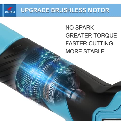 Koham Professional Cordless Electric Pruning Shears With 2Pcs Backup Rechargeable 2Ah Lithium Battery Powered Ul Compliant Tree Branch Pruner 30Mm (1.2 Inch) Cutting Diameter 6-8 Working Hours #TOP2