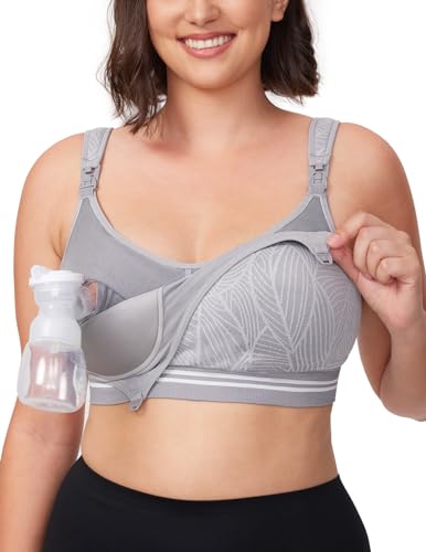Image of Momcozy Seamless 4-in-1 Pumping Bra Hands Free, CozyFitClasp Pumping & Nursing Bras, Supportive Breast Pump Bra