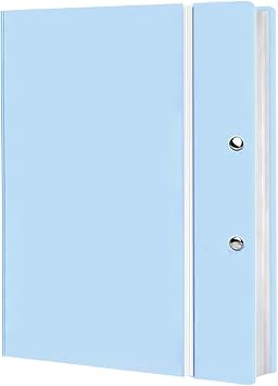 Art Portfolio Folder,30 Pockets A4 Display and 20 Pockets A5 Display, 7"x9" Portable Presentation Book with Clear Sheet Protectors for Artwork Document Organizer,Blue