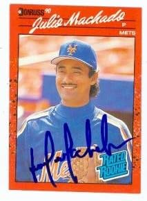 Julio Machado autographed baseball card (New York Mets) 1990 Donruss #47 Rated Rookie