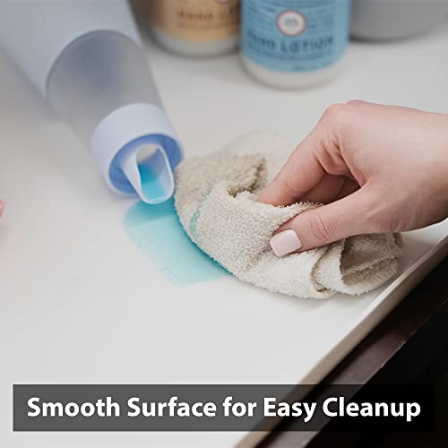 BASIN - Heavy Duty Under Sink Mat - Original Silicone Waterproof Under Sink Tray Cover - Cabinet Liner - White 31x22 by BASIN - Image 3