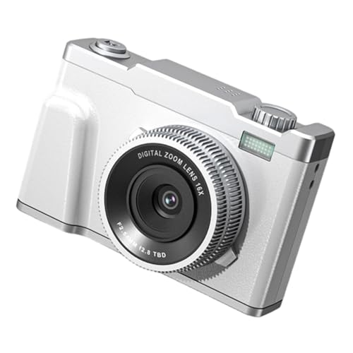 Cámara digital 4K compacta con doble lente de 48 MP y reproductor de música