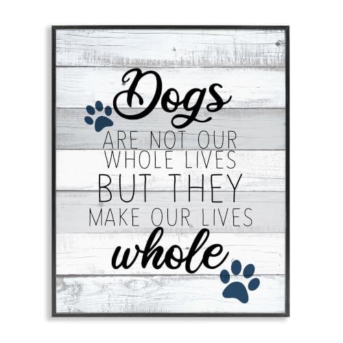 Dog Love Rustic Paw Icon, 11 x 14 Inch Framed Giclée Print