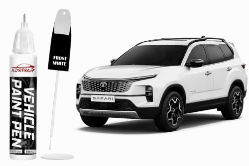 Image of XDOTOAR Car Touch Up Paint Pen for Tata Safari Pristine White (TAT4010) | Factory Color Matched 2K Paint Technology | Car Scratch Remover & Paint Chip Repair | Quick Dry Formula | Rust Protection | 18ml