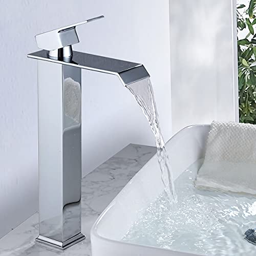 Dolinvo-Grifo-de-Lavabo-Cascada-Alto-Griferia-Monomando-de-Bano-Cromado-Plateado-304-Acero-Inoxidable-Resistente-a-Corrosion-Grifo-Mezclador-Rectangular-sobre-Encimera-Sale-Agua-Fria-y-Caliente Dolinvo-Grifo-de-Lavabo-Cascada-Alto-Griferia-Monomando-de-Bano-Cromado-Plateado-304-Acero-Inoxidable-Resistente-a-Corrosion-Grifo-Mezclador-Rectangular-sobre-Encimera-Sale-Agua-Fria-y-Caliente
