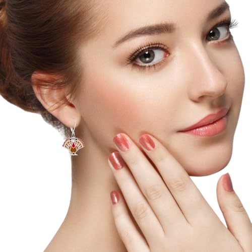 Thanksgiving Earrings for Women Turkey Earrings Sterling Silver for Teens Outfit Thanksgiving Jewelry Accessories Dangling Studs Earring Charms Christmas Gifts3