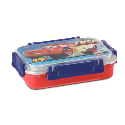 Image of JAYPEE Toon Box 2 Car 95 Inner Stainless Steel Insulated Lunch Box for School Kids |Airtight Leakproof Tiffin Box with 2 Additional Lock |Food Grade|BPA Free, 545 ml, Blue