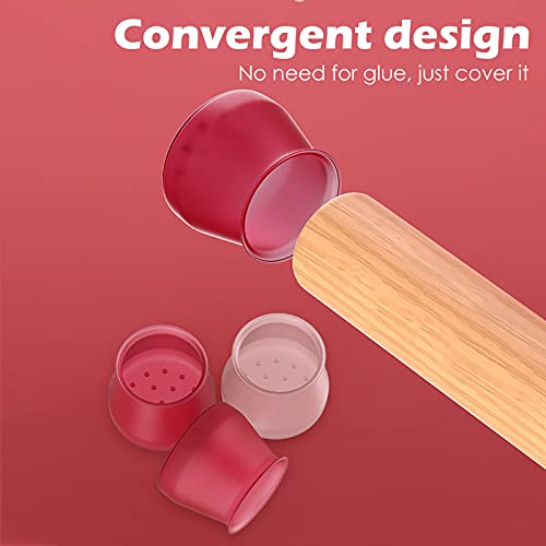 Sootop 4Pcs Silicone Chair Leg Caps Feet Pads Furniture Table Covers Floor Multi Color Scratches Protectors For 30Mm Legs (Pink, S) #TOP5