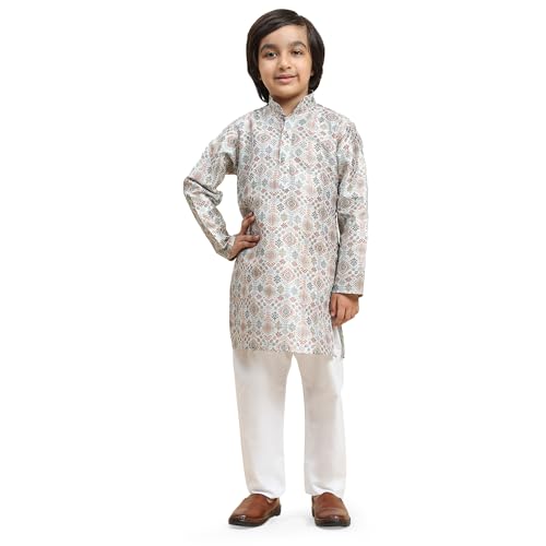 Image of Pro-Ethic Style Developer Boys Silk Kurta Pajama For Kid's Boys Ethnic Wear | Jacquard Silk Kurta Pajama (S-236)