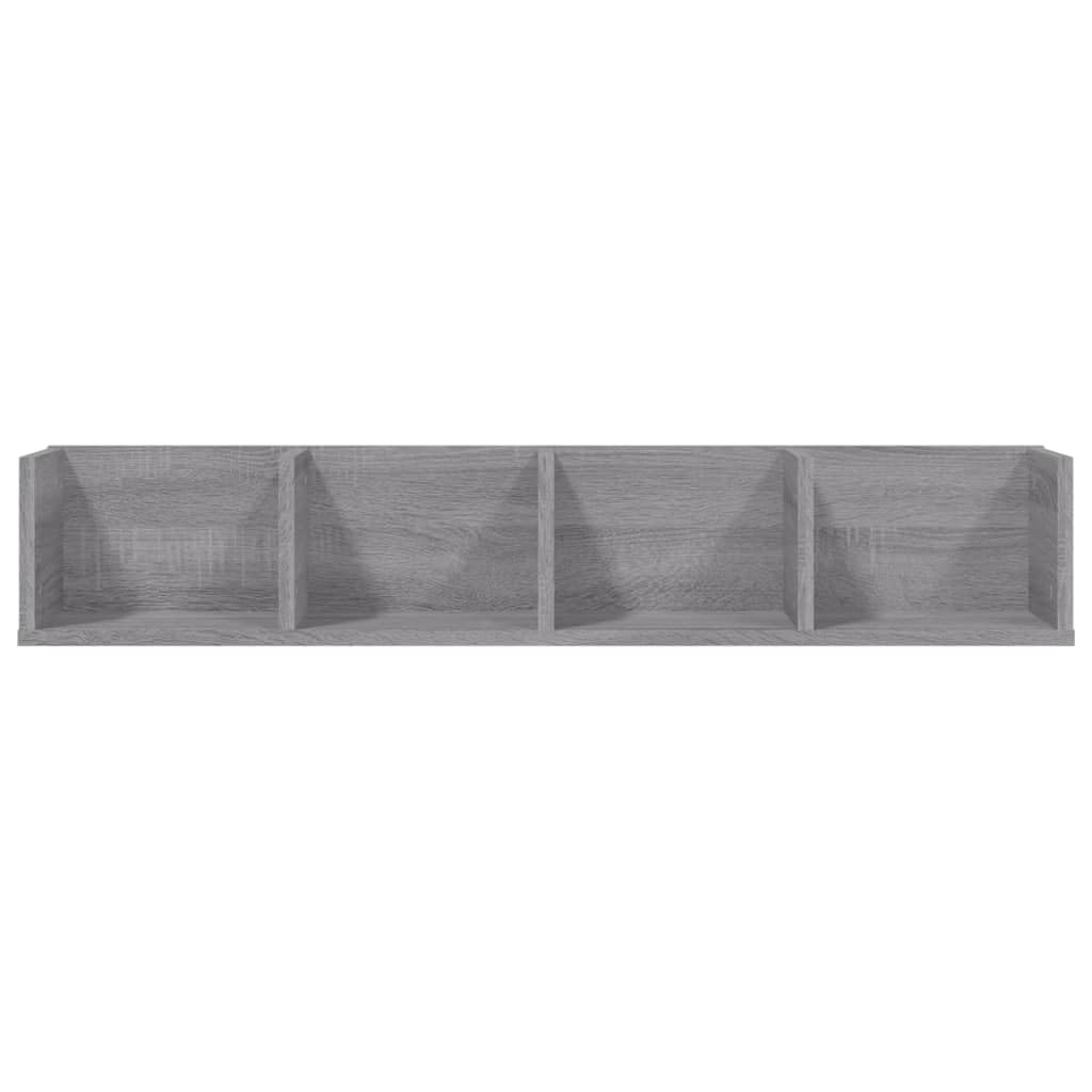 vidaXL Mensola a Muro CD Grigio Sonoma 100x18x18 cm Legno Multistrato, mensola Muro Porta CD, mensola pensile, scaffale a Muro, mensola a Parete