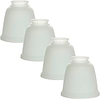 Vista 9 de LIGHTACCENTS Cubiertas de luz para ventilador de techo de vidrio transparente – Juego de 4 cúpulas transparentes de repuesto para lámparas de techo