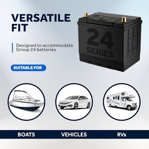 image for Five Oceans Battery Tray - Battery Tray for Boat - Marine Battery Tray