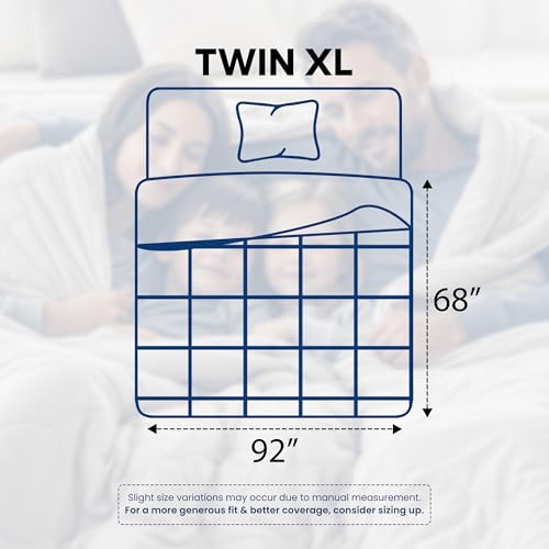 Image of Utopia Bedding Comforters Twin XL Size, All Season Duvet Insert, Down Alternative Box Stitched Bed Comforter with Corner Tabs, Machine Washable (White)