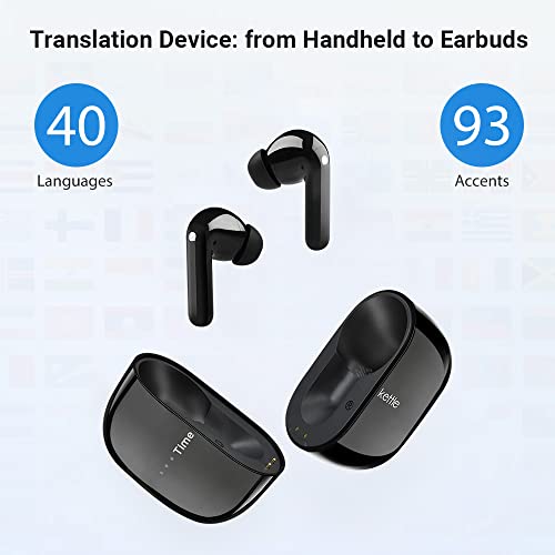 Timekettle M3 Language Translator Earbuds, Two-Way Translator Device with APP for 40 Languages Online, Voice Translator for Exploring Expat Life Freely, Compatible with iOS & Android (Online Version)