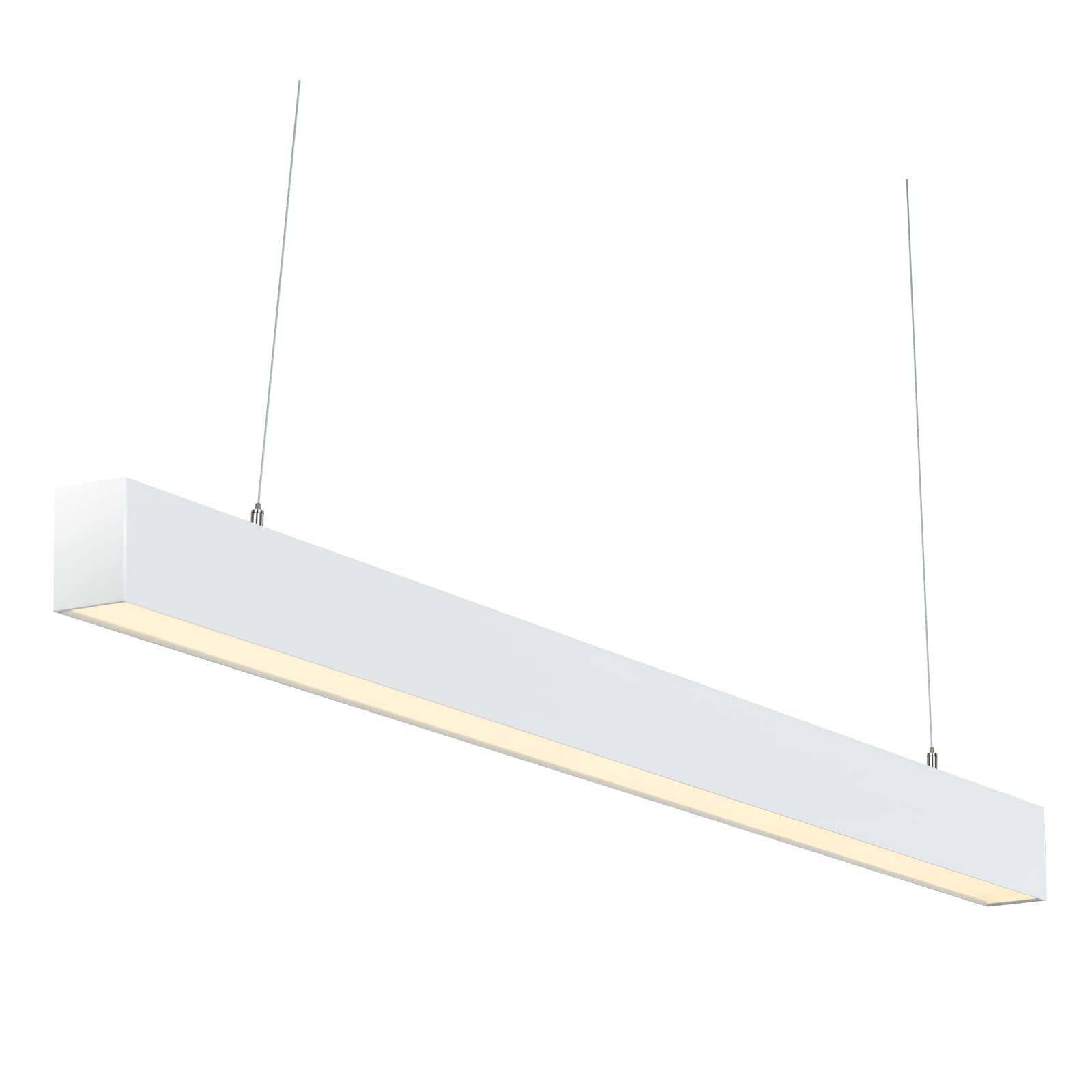 COSTWAY 120cm LED Ceiling Pendant Light, 4000K Mounting Linear Lights, Modern Hanging Batten Chandelier Lights for Kitchen Island Bar Cafe Dining Room Table Living Room [Energy Class A]