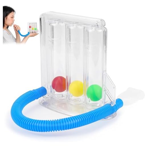 Rierousy Respiratory Exerciser, Deep Breathing Trainer with 3 Coloured Balls and Mouthpiece for Language Therapy and Lung Function