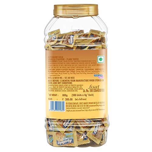 Alpenliebe Gold, Caramel Candy Jar, 800 G, 200 Pc #TOP2