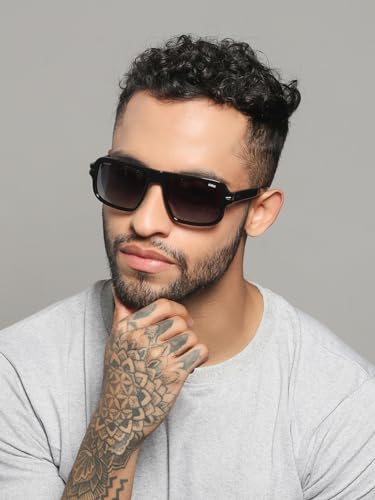 Image of IDEE sunglasses| 100% UV Protected | Gradient | Full Rim | Square | Men | Large | Polycarbonate Frame | Gradient TAC Lens