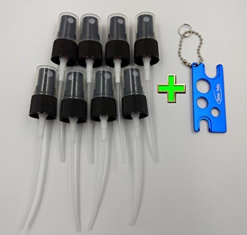Essential Oil Atomizer Spray Tops Bonus Essential Oil Key Tool Remover For Orifice and Roller Bottle Caps (8, Blue)