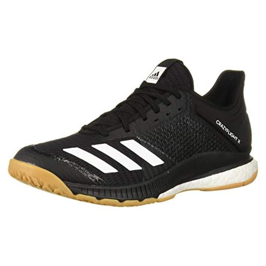 adidas Women's Crazyflight X 3 Volleyball Shoe, Black/White/Gum, 8 M US