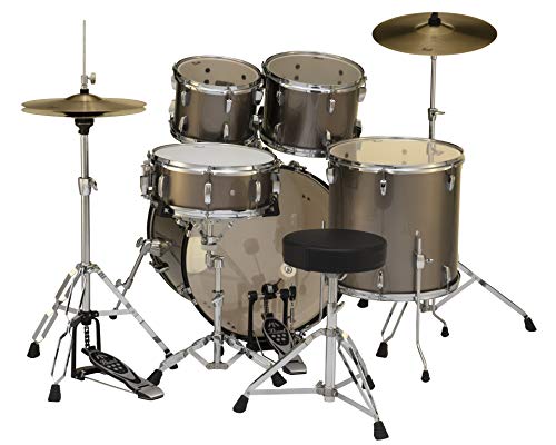 Image of Pearl, Drum Set, 5 Pcs, Roadshow, W /Stands & Cymbals -Bronze Metallic RS525SC /C (707)