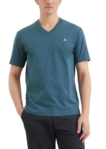 T-shirt col en V Marc O'Polo coupe regular fit aux finitions haut de gamme