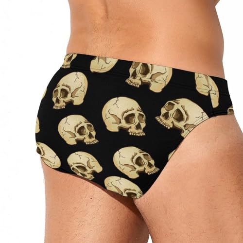 Skull and Bones Mens Swim Briefs Quick Dry Swimming Trunks Training Swimsuit Low Rise Swimwear3