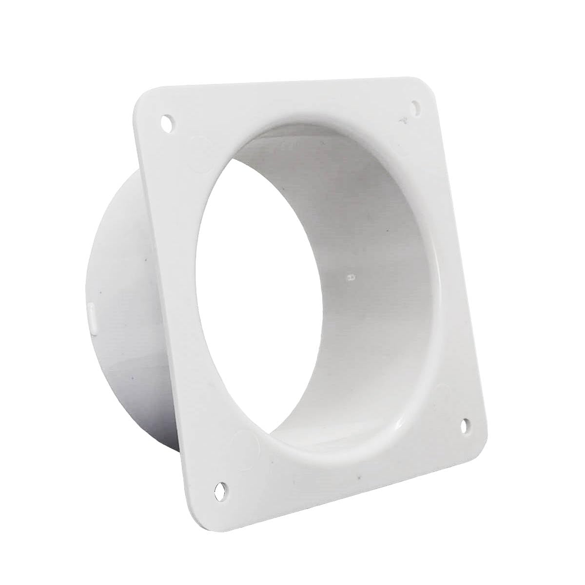Connecteur à bride droite en ABS blanc pour conduit de ventilation de cuisine et salle de bain