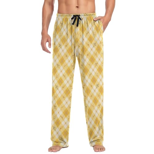 GuoChe Pajamas For Men Pants Men Pjs Pants with pockets for Fall Christmas Gifts Small3