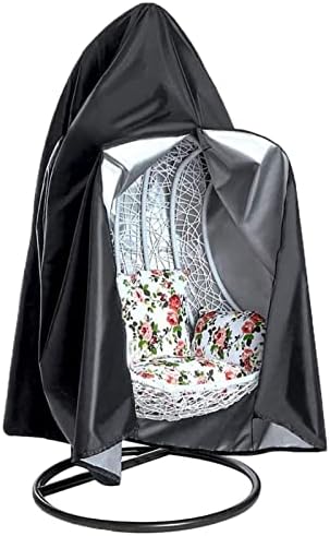 WYNOTT Patio Egg Chair Cover – Windproof Covers for Swing Chair – Heavy Duty Oxford Waterproof Covers for Outdoor Furniture Patio Chairs, Garden Accessories