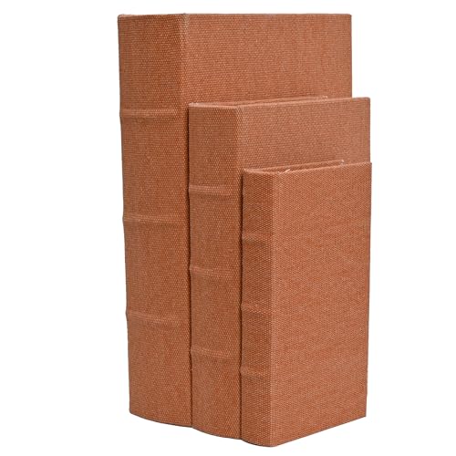 DECOR4SEASON Decorative Book Boxes Set of 3 – Modern Faux
