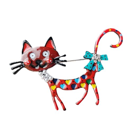 Image of Fashion Cute Crystal Animal Brooch Pins for Women Girls Cat Bird Corsage accessory Pin delicate accessory Party Ceremony