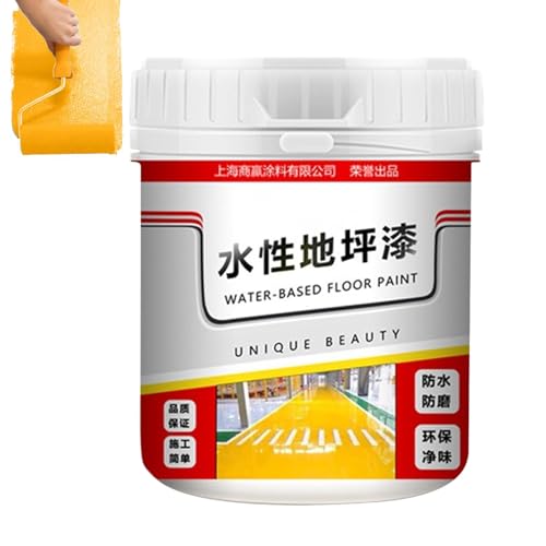 Pintura a base de agua, revestimiento impermeable de 500 g, pintura de piso de secado rápido, pintura de piso de concreto, revestimiento de piso de garaje para interiores, exteriores, estacionamientos