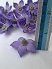 20 PCS Artificial Lignum Vitae 3.5 cm Clay Flower for Jewelry Making DIY Craft Supplies (Purple) #4